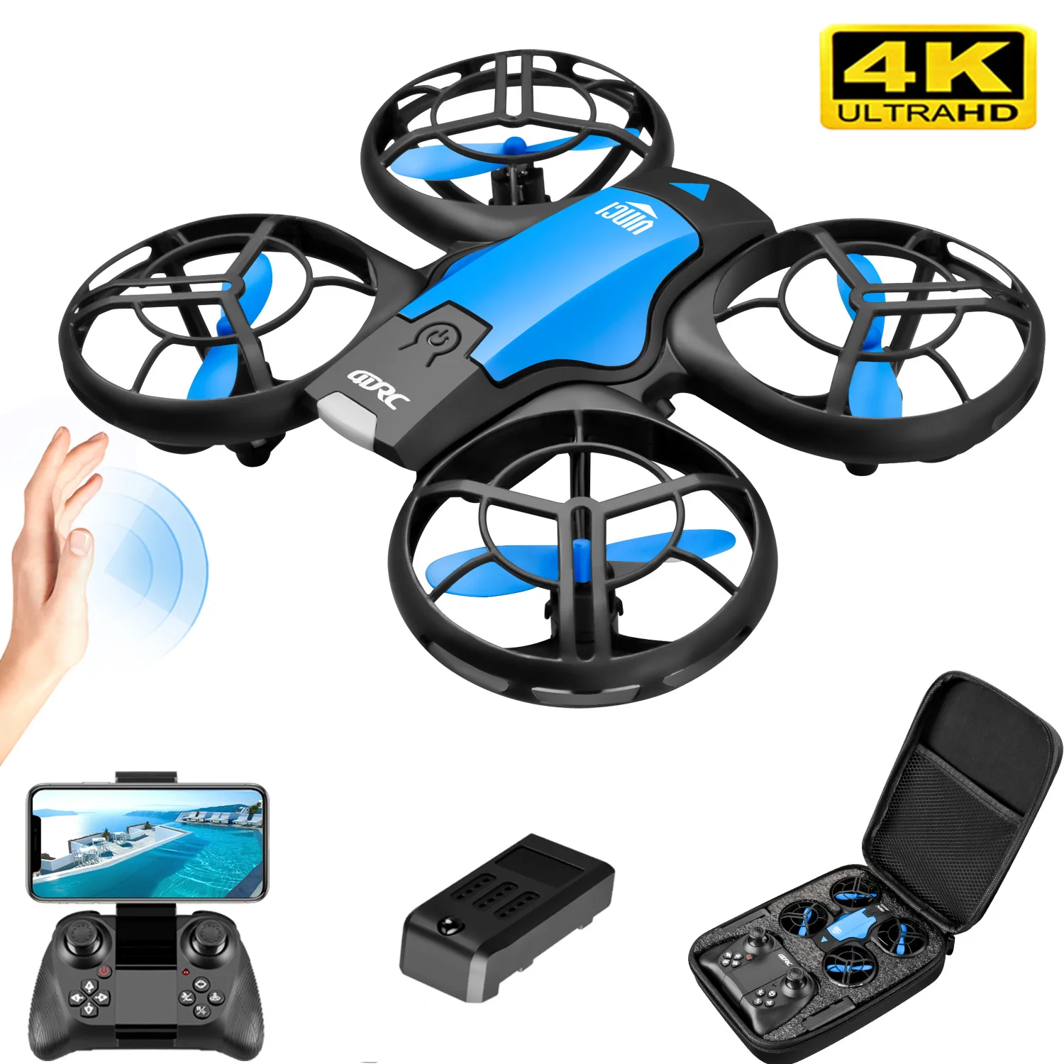 Kids Toys Drone - V8 Nowy Mini Dron 4K Profesjonalny