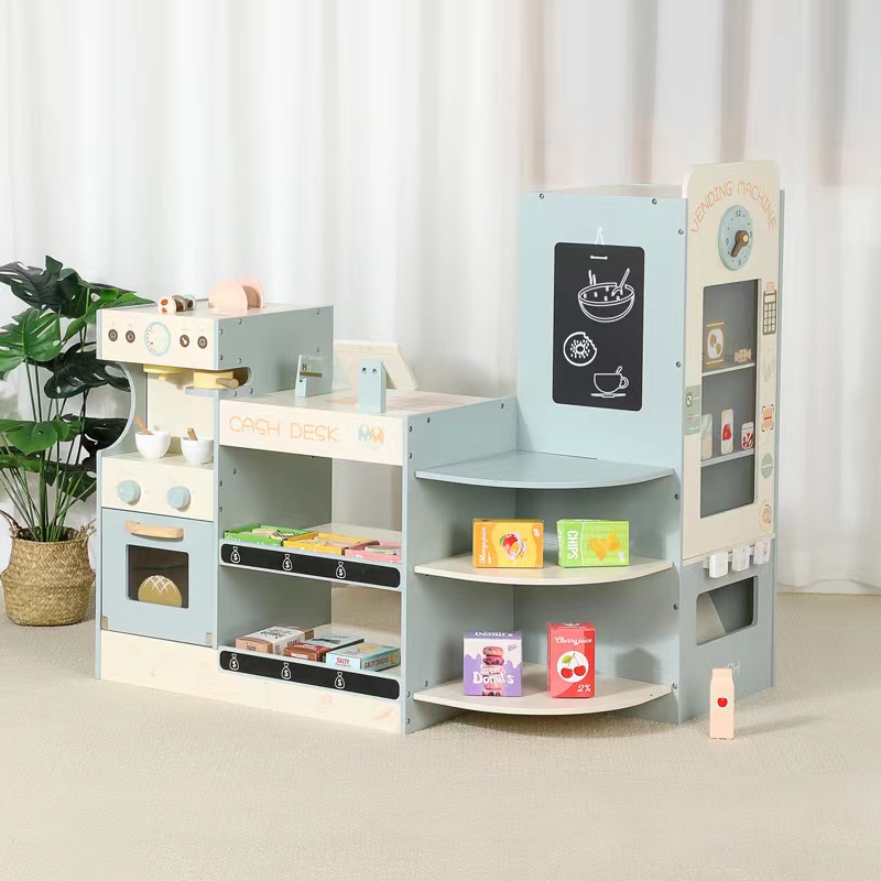 Toy Cash Register - Drewniany zestaw do zabawy w sklep