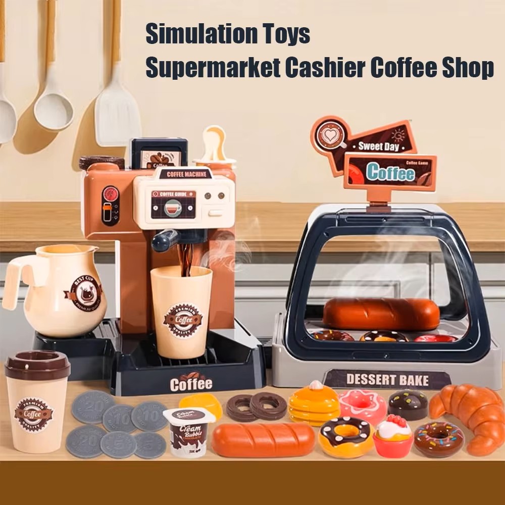 Toy Cash Register - Zestaw zabawek 3 w 1: ekspres