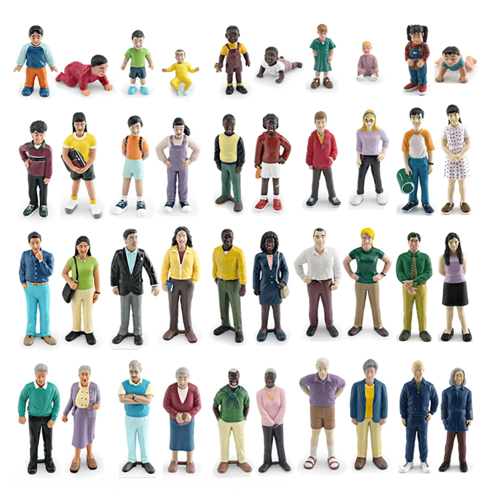 Kids Toys Little People - Figurki Miniaturowe Rodzina Ludzików Modele Dziadków