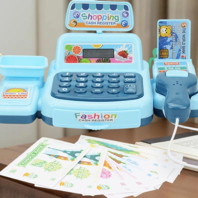 Toy Cash Register - 1 Zestaw Elektroniczna Kasa Sklepowa do