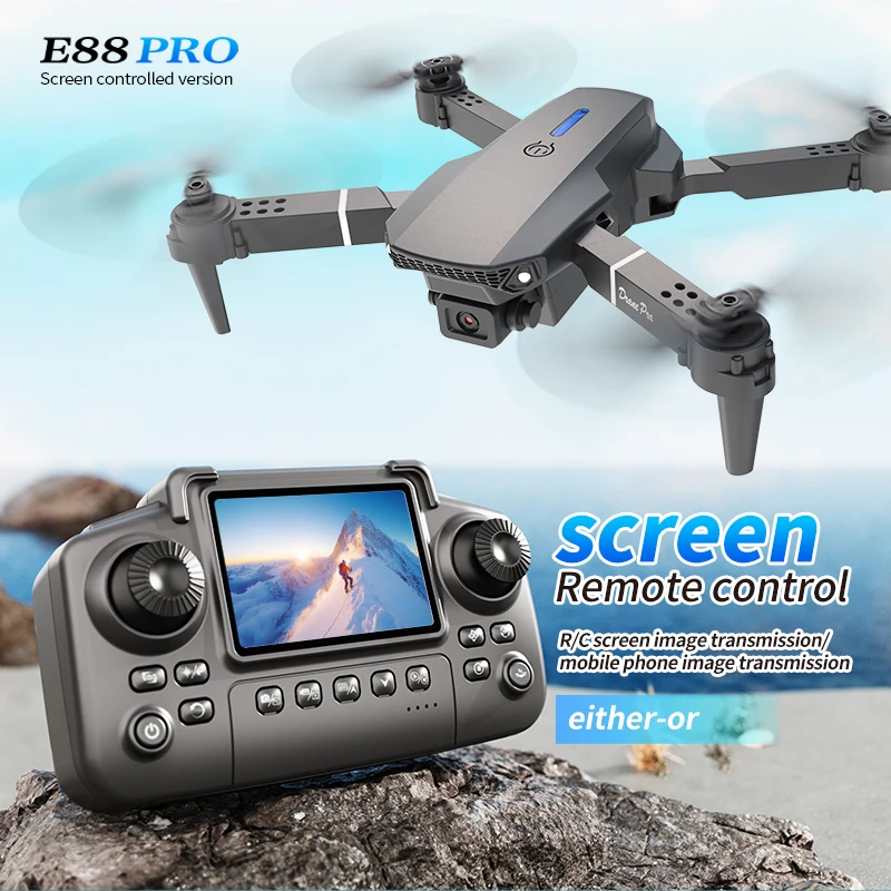 Kids Toys Drone - Profesjonalny dron E88 PRO z ekranem,