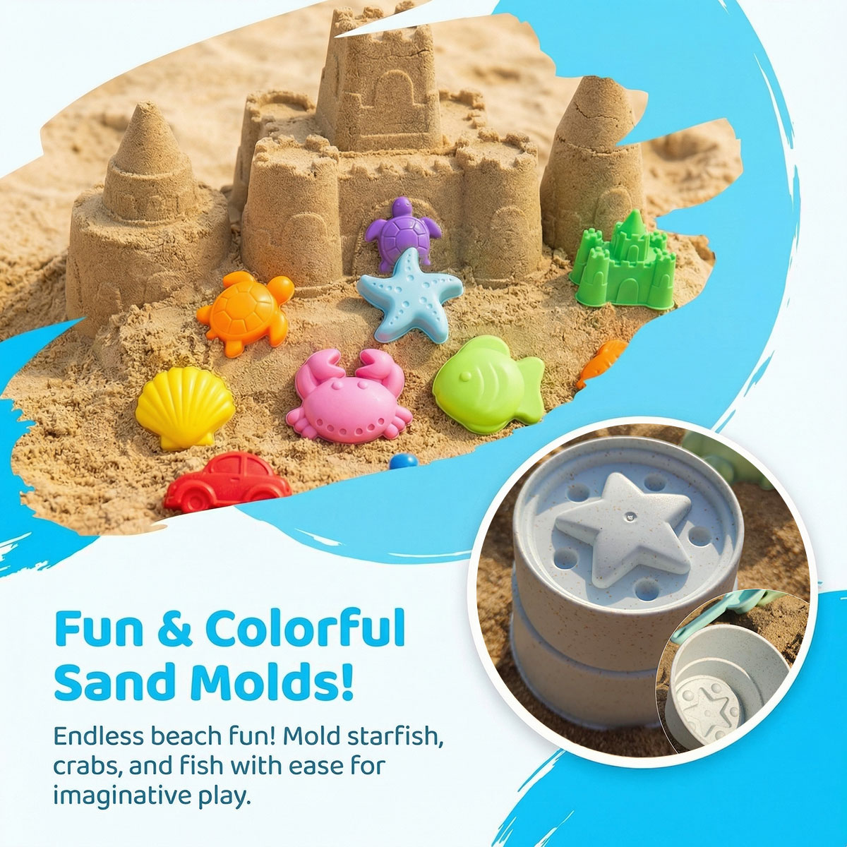 Kinetic Sand Mold - Mały Kreatywny Zestaw Form do Piasku