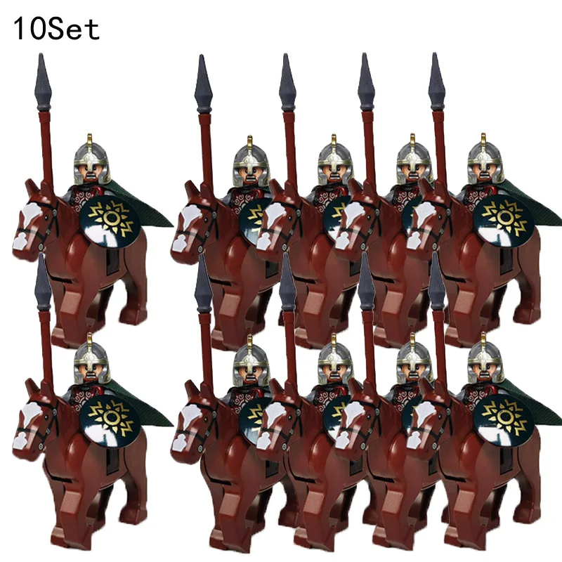 Kids Toys 10 Year Old - 10 Zestawów Średniowiecznych Rycerzy Ciemny Sauron
