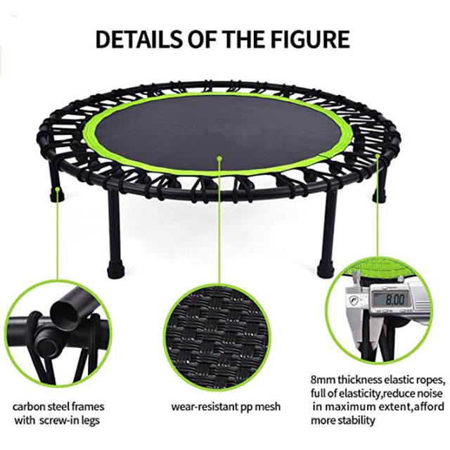 Trampoline Mini Indoor - Składana trampolina fitness do użytku w