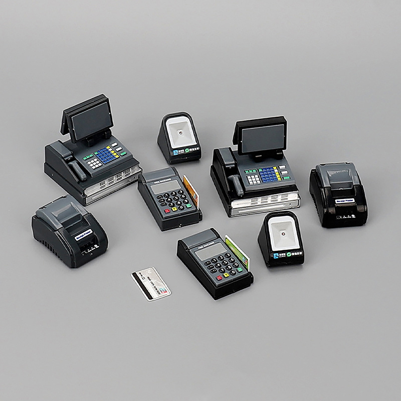 Toy Cash Register - 1 Zestaw 1/12 Miniaturowa Kasa Supermarketowa