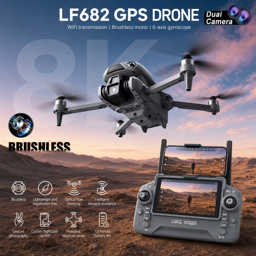Kids Toys Drone - Nowy dron LF682 8K z podwójną