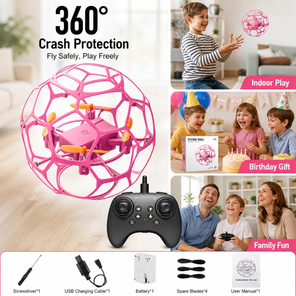 Dron RC w kształcie piłki nożn – Kids Toys Drone recenzja i cena