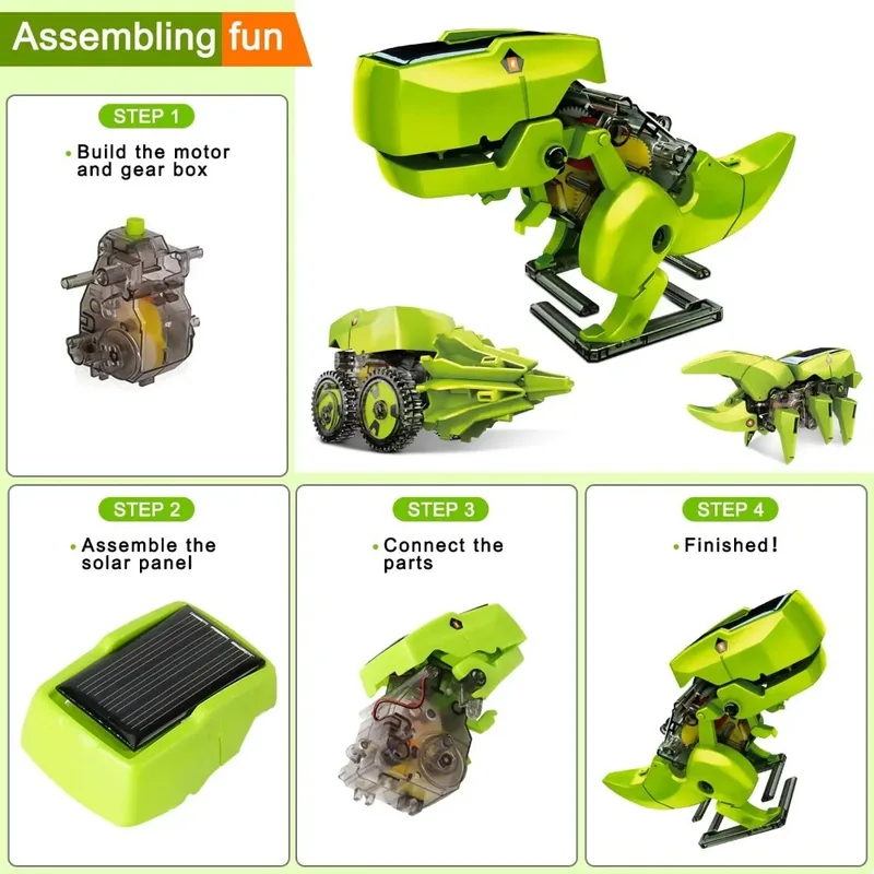Zestaw solarnych robotów 3w1,  – Kids Toys 10 Year Old recenzja i cena