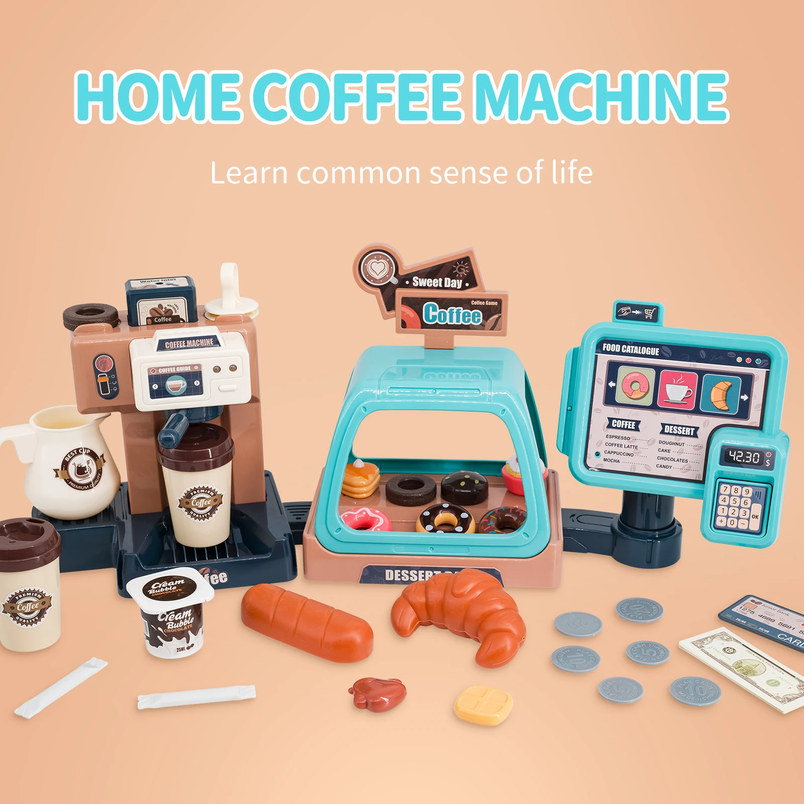 Zestaw zabawek 3 w 1: ekspres  – Toy Cash Register recenzja i cena